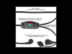 NEMA 5-15P naar NEMA 5-15R stroomkabel