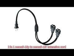 NEMA 1-15P naar 1-15R 2-polige verlengkabel