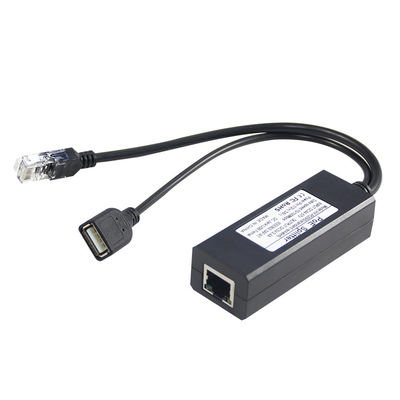 48V tot 5V 2.4A PoE Splitter USB Type A Vrouwelijke 802.3af Power Over Ethernet Splitter
