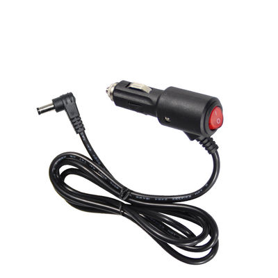 12V/24V hoekige laadmachine voor auto's met aan-uit schakelaar - 90 graden gelijkstroomstroomkabel voor het opladen van auto's elektronica en USB-apparaten