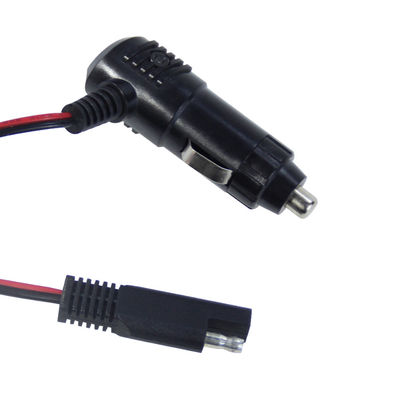 12V Sigarettenaanstekerplug met schakelaar naar SAE-connector voedingskabel voor zonnepaneel, acculader en motorfietsgebruik