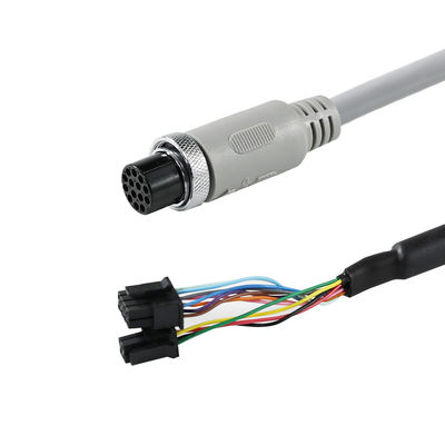 Waterdichte M12 14-pin vrouwelijke cirkelvormige verbindingskabel met open draad einde voor sensorsignaaloverdracht of industriële automatisering