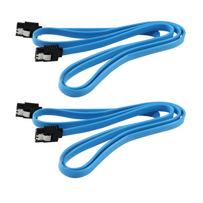 Rechthoekige/rechthoekige SATA 3.0-gegevenskabel met vergrendelingsluis voor HDD/SSD/ODD-verbinding 6 Gbps, 3ft/5ft/6ft