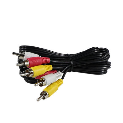 6 - Voet RCA AV-kabel 3 /multi-stuk (Rood/Wit/Geel) voor tv's/dvd-spelers/gameconsoles met koperen connectoren