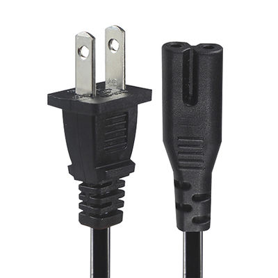 NEMA 1-15P tot en met IEC C7 stroomkabel -Flat Plug to Figure-8 Connector Cable voor laptop, DVD-speler, gameconsole, kleine apparaten