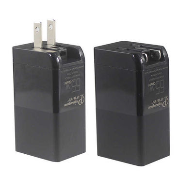 US Plug 65W USB Wall Charger    Dual-Port Adapter met USB-C & USB-A-Uitgang voor Laptop, telefoon, tablet, reizen opladen (100   240V Input)