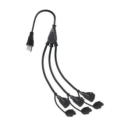 NEMA 5-15P naar 3-weg 5-15R Power Splitter SJTW 16AWG