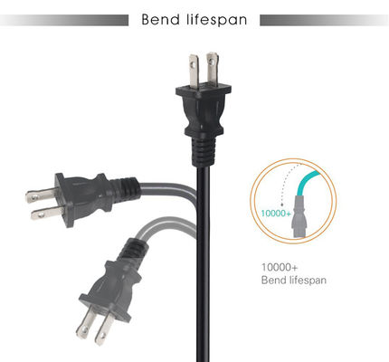 18AWG NEMA 1-15P C7-US 2 prong elektrisch stroomkoord figuur 8 connector