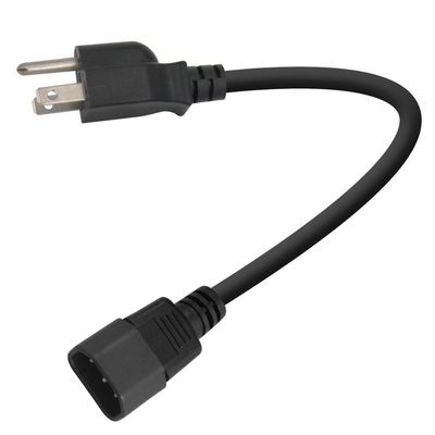 Afgesneden en geblokkeerd naar NEMA 515P 3pin elektrisch stroomkoord voor huishoudelijke apparaten