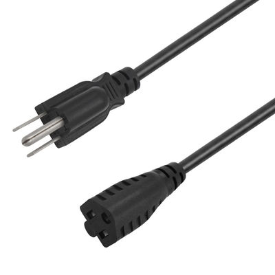 Afgesneden en geblokkeerd naar NEMA 515P 3pin elektrisch stroomkoord voor huishoudelijke apparaten