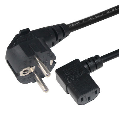 2 pinnen wisselstroomstroomkabel Europese stroomkabels met IEC C13-connector PVC-jas