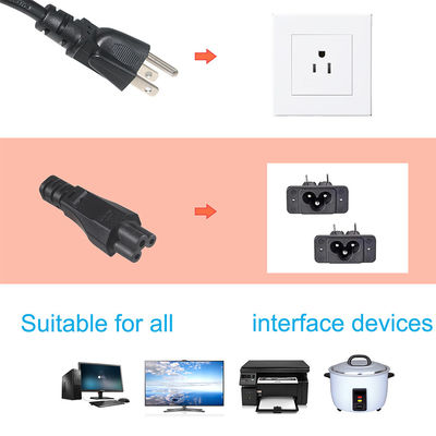 Nema 515P tot IEC C5 Ketel Plug Rijstkoker Power Cord 3Pin terugtrekbaar