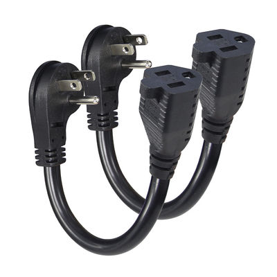 US 5-15p aan Nema 5-15r Vrouwelijke Plug Elektrisch stroomkoord Voor PC stroomvoorziening 1FT 2FT