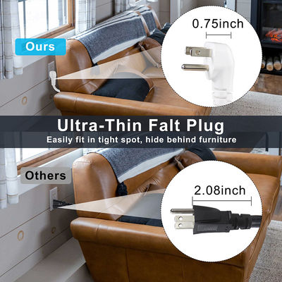 US 5-15p aan Nema 5-15r Vrouwelijke Plug Elektrisch stroomkoord Voor PC stroomvoorziening 1FT 2FT
