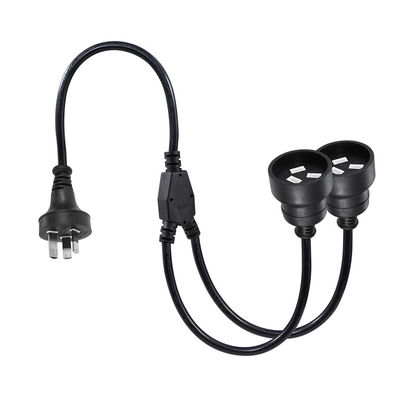 Indoor 3M 3 prong verlengkabel Man tot Dual Vrouwelijke Y Splitter Power Cord