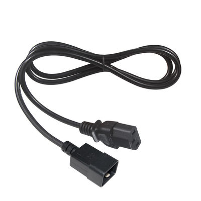 C20 naar C13 AC-netsnoer 10A 250V Zwart 1m