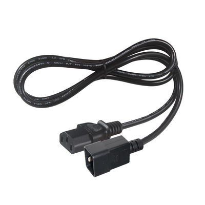 10A IEC Vrouwelijk einde C20 tot C13 Elektriciteitskabel VDE 2 Ft Zwarte verlengkabel