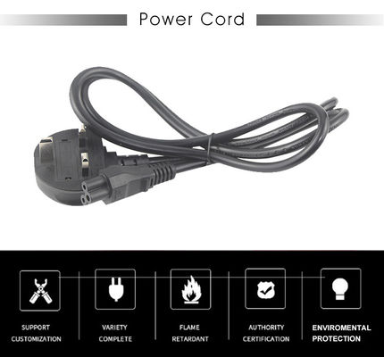 UK BS1363 netsnoer met IEC C5 connector 3A zekering 250V