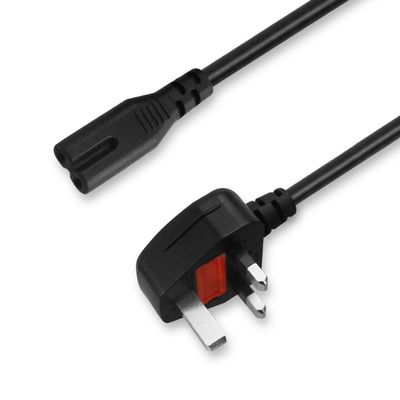 Pure koper geleider 1,5 m zwart figuur 8 stroomkabel IEC C7 UK stroomkabel