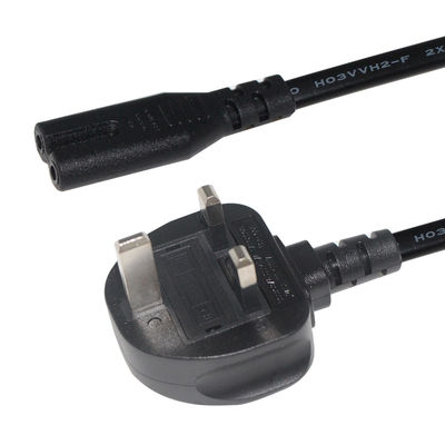 Pure koper geleider 1,5 m zwart figuur 8 stroomkabel IEC C7 UK stroomkabel