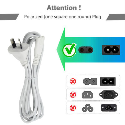 ROHS-standaard Figuur 8 2 Prong C7 elektrisch stroomkabel 2Pin Ps5 stroomkabel