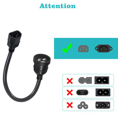240V 3 prong IEC 320 C14 elektrisch stroomkabel voor een soepele tv-verbinding in Australië