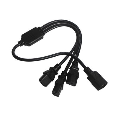 Duurzaam OEM ODM Power C14 C13 3 Way Splitter Extension Cord 0,8m IP11