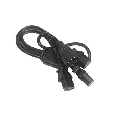 Duurzaam OEM ODM Power C14 C13 3 Way Splitter Extension Cord 0,8m IP11