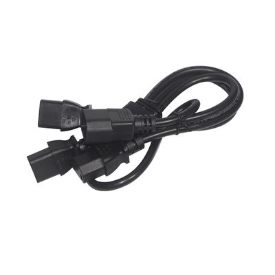 Duurzaam OEM ODM Power C14 C13 3 Way Splitter Extension Cord 0,8m IP11