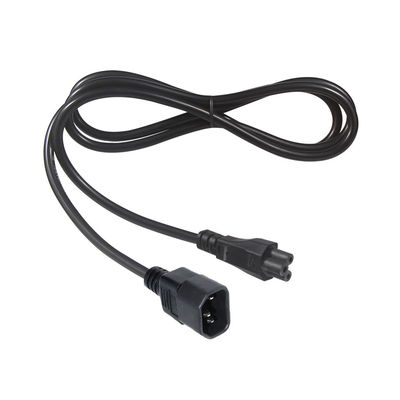 1Ft C14 geleider universele laptop stroomkabel met IEC C5 vrouwelijk eind verlengkabel