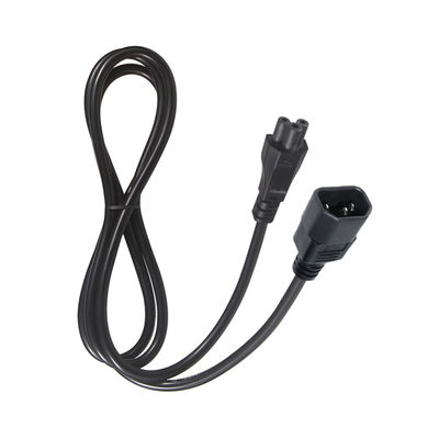 1Ft C14 geleider universele laptop stroomkabel met IEC C5 vrouwelijk eind verlengkabel