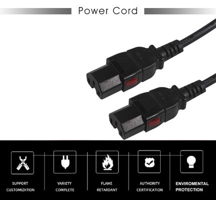 Sluit ons aan aan de C15 Desktop Computer Power Cable 16AWG- 18AWG