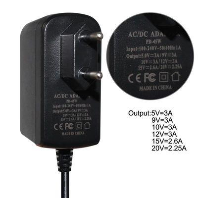 PVC Jacket 18W 36W 12V Adapter Muurgesteunde USB-C 9V 3A 5V 3A Voeding Laptop Type c Charger