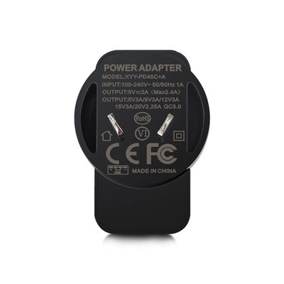 AC-DC-voedingsadapter 65W Type-C met QC 3.0 en draadloos opladen AU SAA Goedgekeurde 100-240V Input