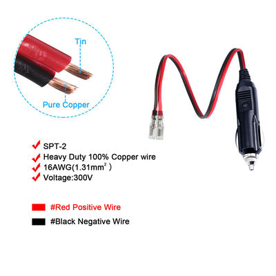 Fuse 15A met LED licht auto sigarettenverlichting Strip eind verlengkabel