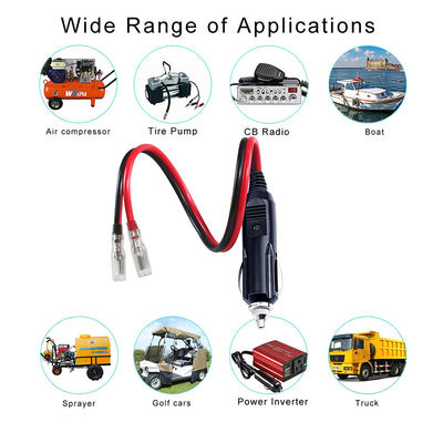15A Fuse Cigarette Car Lighter Cable met LED-licht 12V-24V
