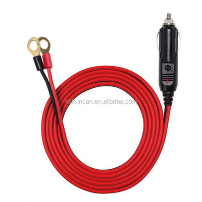 1M Spt-2 12V 24V zonne-energie kabel auto sigarettenanker mannelijke adapter naar 2 ring terminal