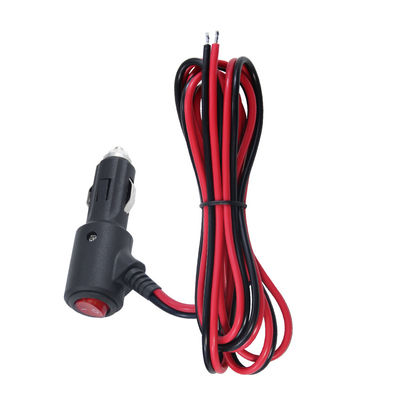 ON OFF Schakelaar Hoek Sigarettenanker Man Plug Auto Charger Zonne-energie Kabel 18AWG 16AWG