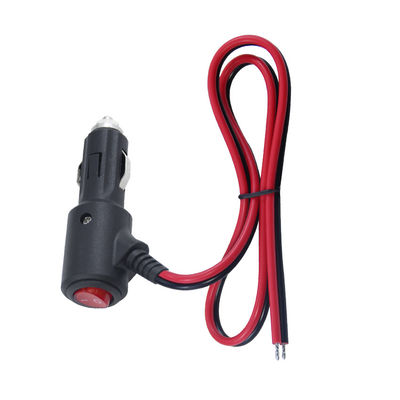 ON OFF Schakelaar Hoek Sigarettenanker Man Plug Auto Charger Zonne-energie Kabel 18AWG 16AWG
