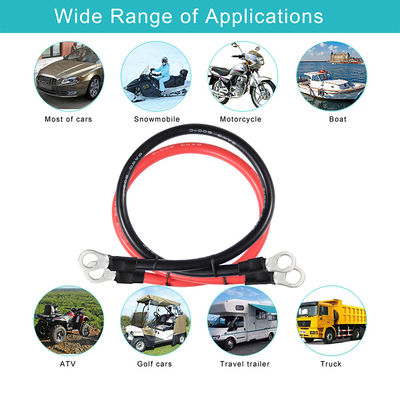 Gepersonaliseerde 14AWG Autobatterij Chargimg Verlengkabel Draad O Ring Terminal