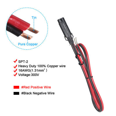 STP-2 18/16AWG SAE tot geblokkeerde zonne-energie-kabel 12V