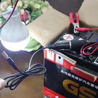 Draagbare DC12V auto sigarettenanker aansluitkabel met 5,5 mm * 2,1 mm connector