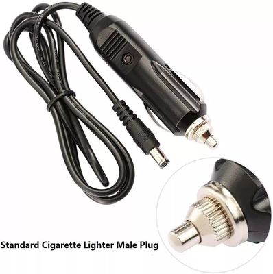 Draagbare DC12V auto sigarettenanker aansluitkabel met 5,5 mm * 2,1 mm connector