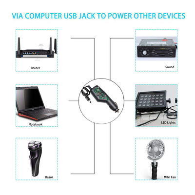 12VDC 24VDC Auto Sigarettenversteker naar DC Jack 2.1mm Cigar Power Cable