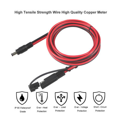 SAE naar DC 5521 Coaxiale adapter Zonne-energie-kabel 10ft snel loskoppelen