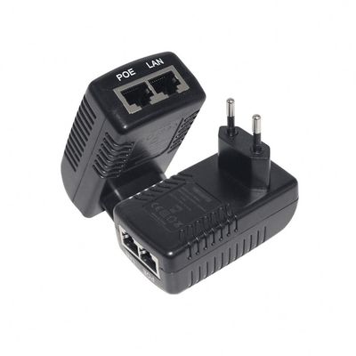 10/100Mbps POE-stroomadapter 24V1A Schakelstroomadapter EU-stop