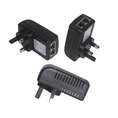 10/100Mbps POE-stroomadapter 24V1A Schakelstroomadapter EU-stop