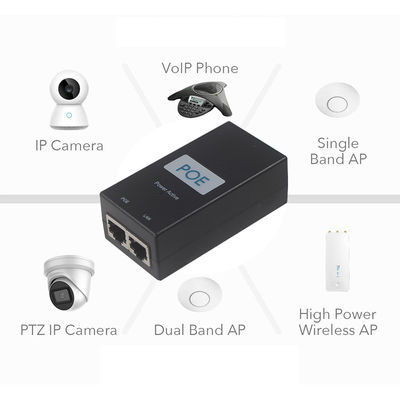 10/100/1000Mbps 12V 24V 48V passieve Poe-injector Ip camera Poe-injector