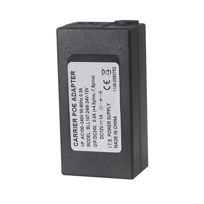 110V-240V 50-60Hz 24V 1A POE Injector Adapter voor beveiliging CCTV IP Camera
