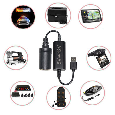 USB naar sigaren Vrouwelijke stopcontact 5v naar 12v USB converter OEM / ODM beschikbaar
